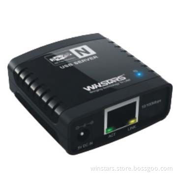 100Mbps Network USB Printer Server with 10/100Base-T Auto-sensing, Easy-to-useNew